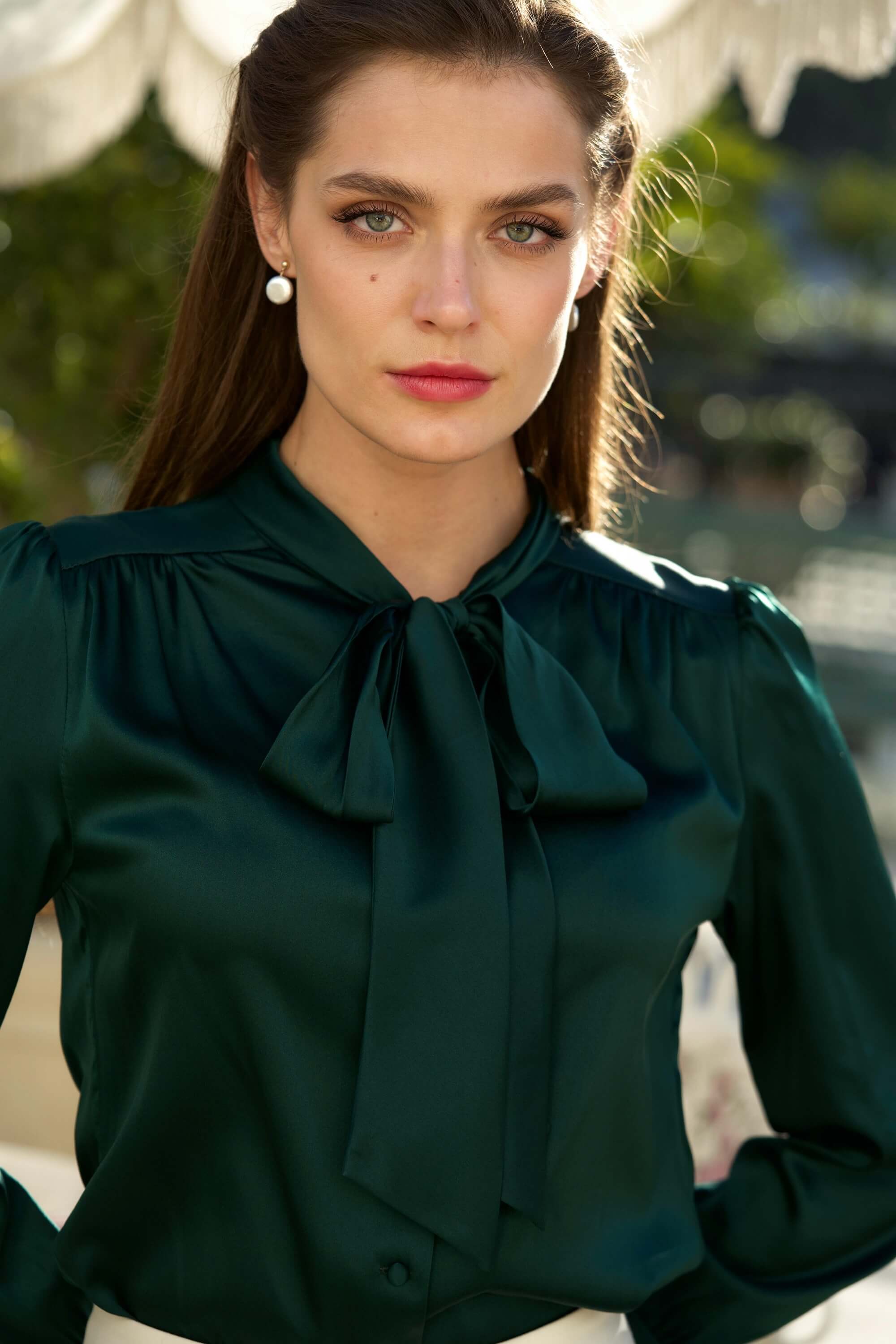 Lena Silk Bow Blouse - Image 8