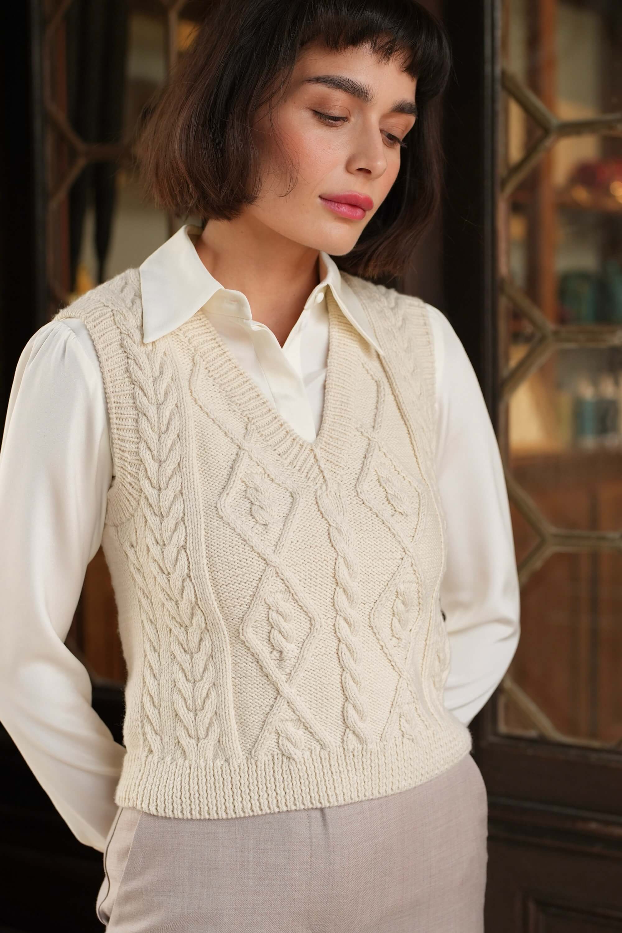 Erin Handknit Sweater Vest - Image 3