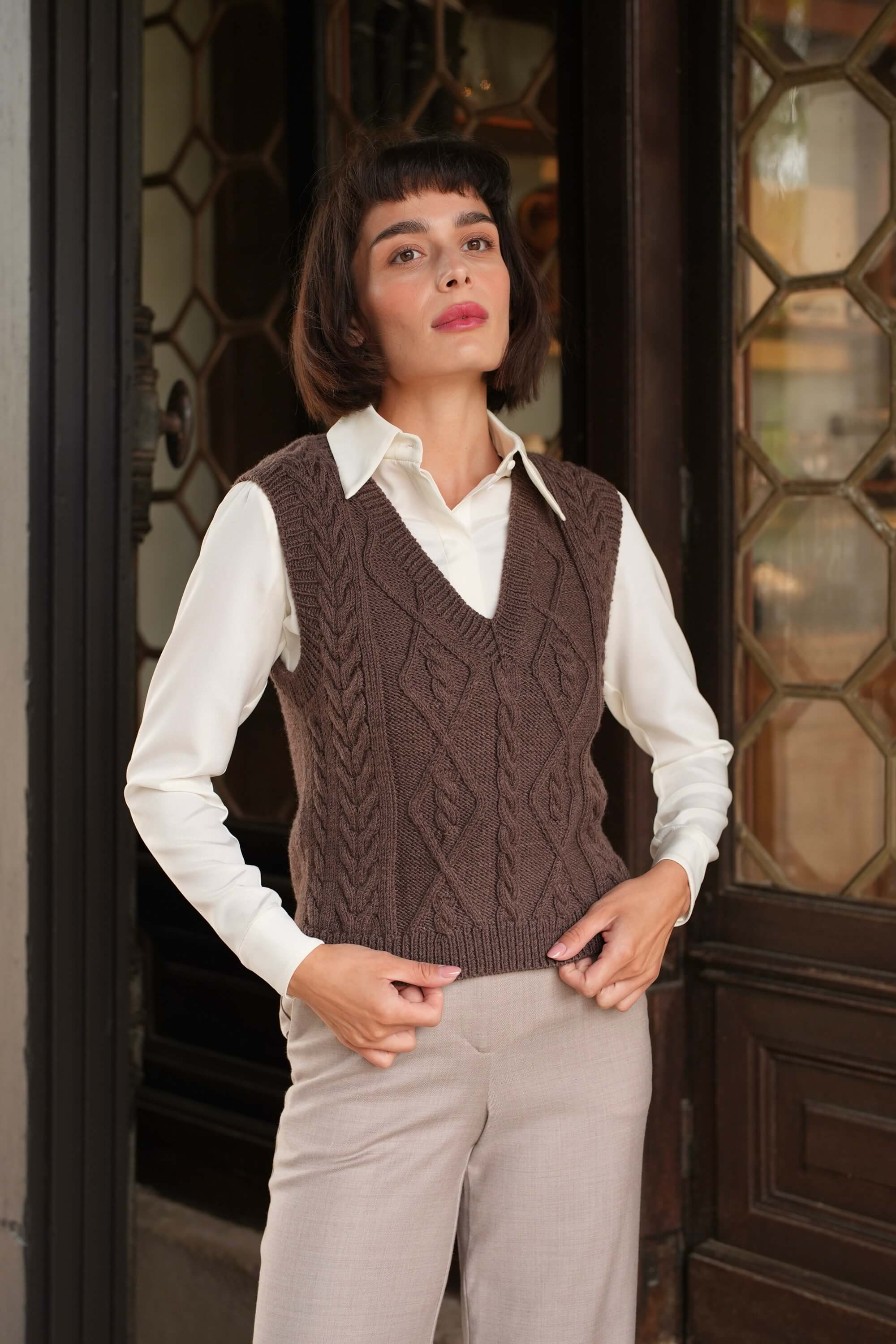 Erin Handknit Sweater Vest - Image 6