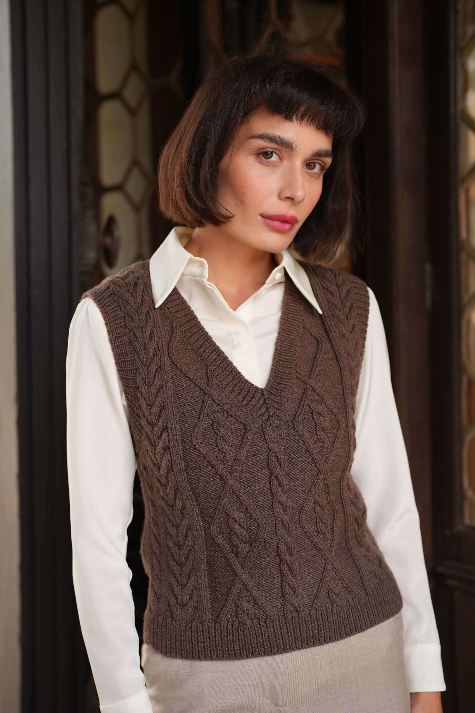 Erin Handknit Sweater Vest - Image 7