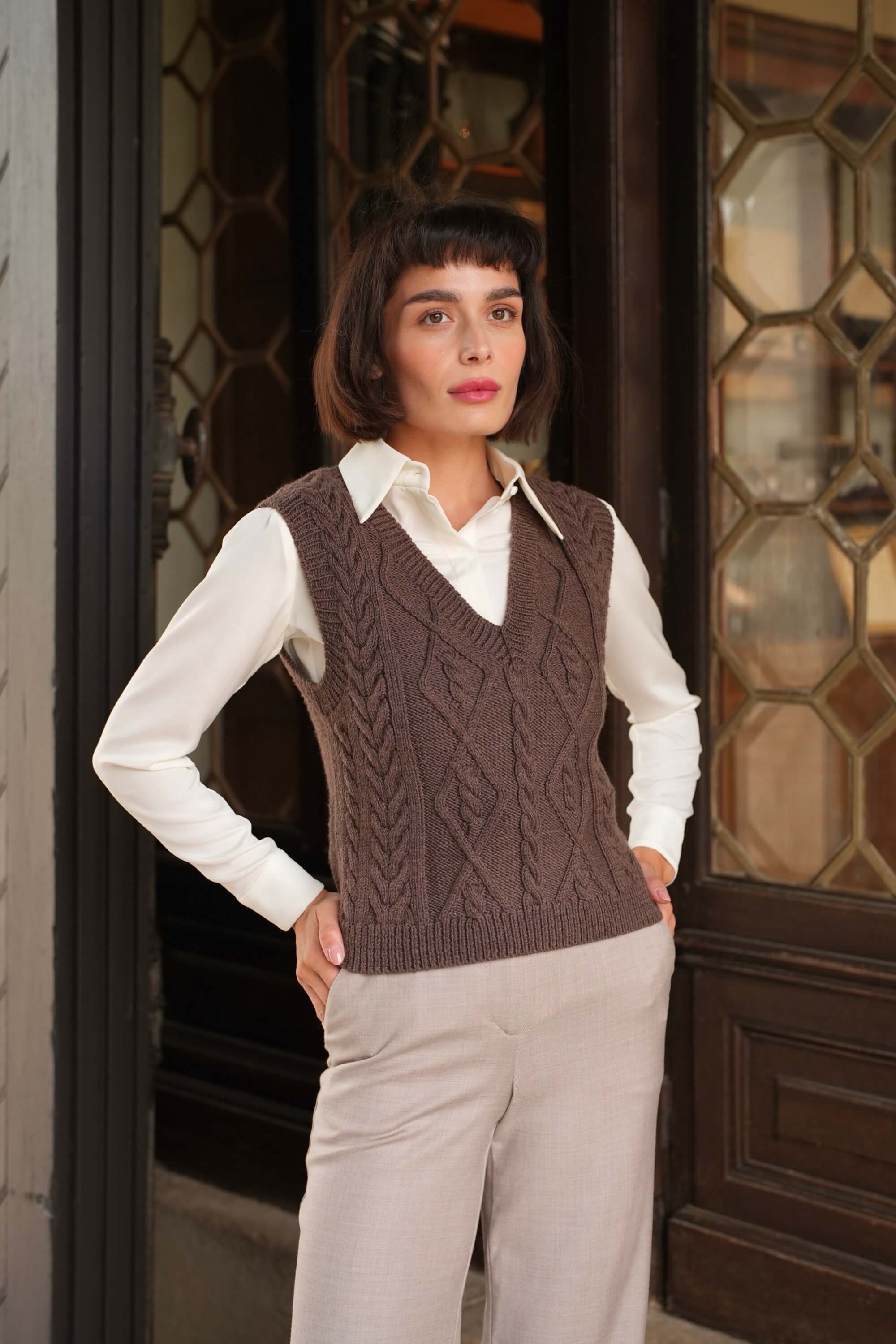 Erin Handknit Sweater Vest - Image 8