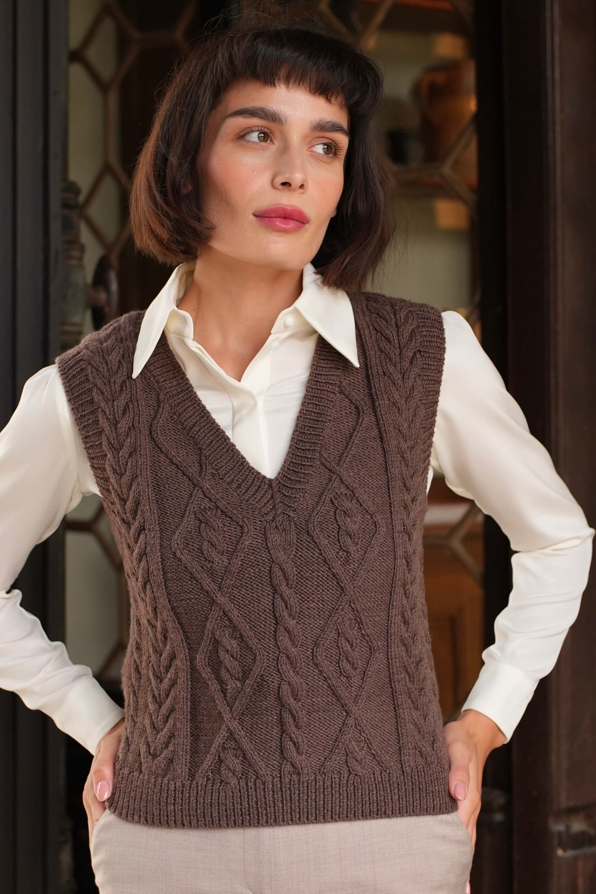 Erin Handknit Sweater Vest - Image 9