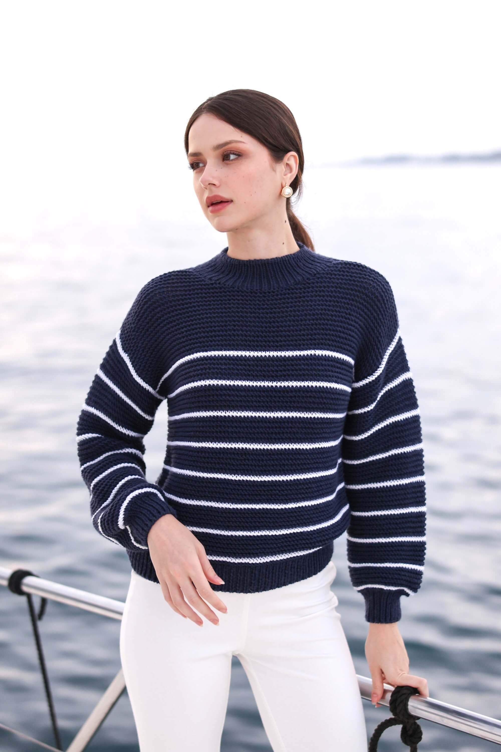 Marine Merino Wool Sweater - Image 12