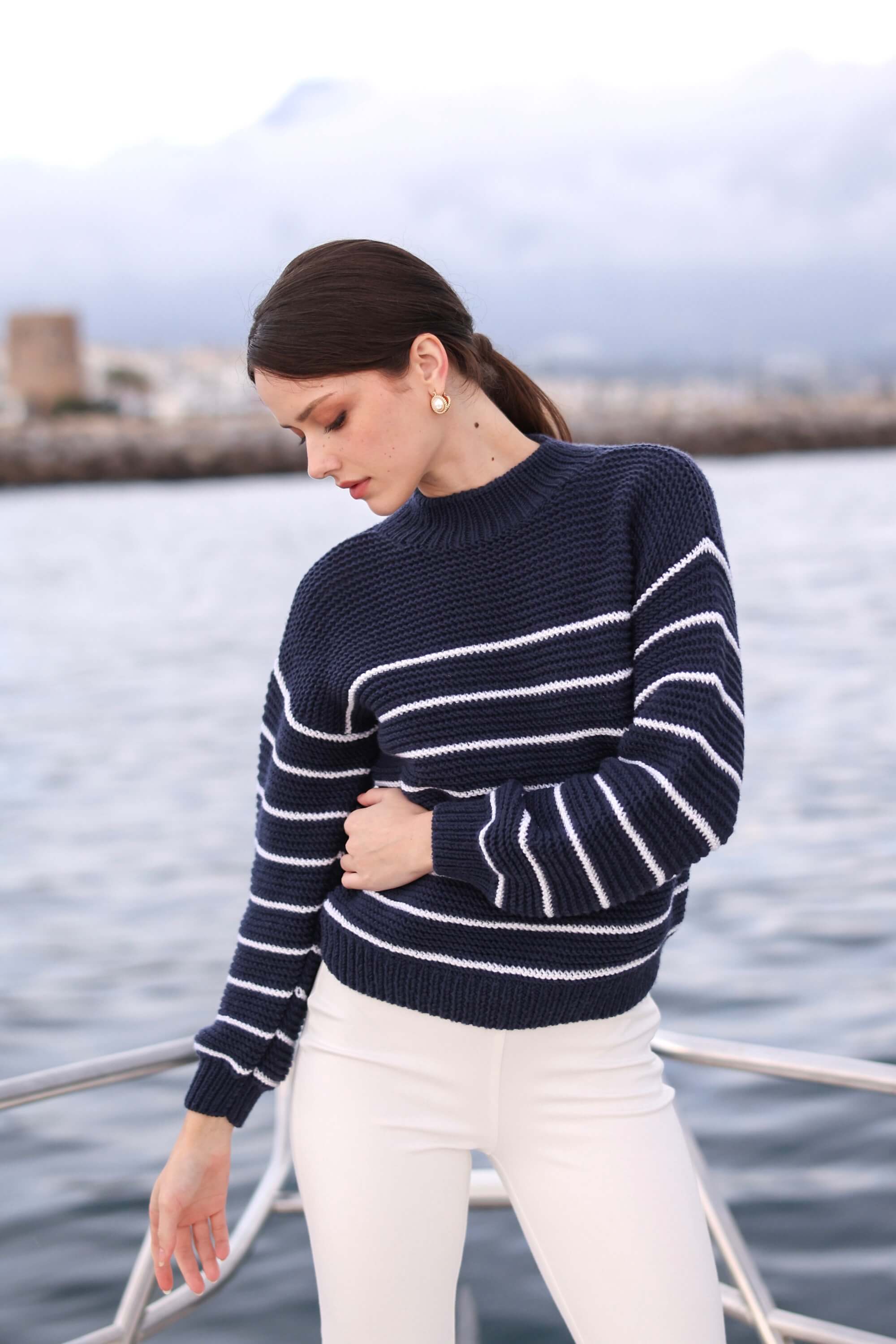 Marine Merino Wool Sweater - Image 8