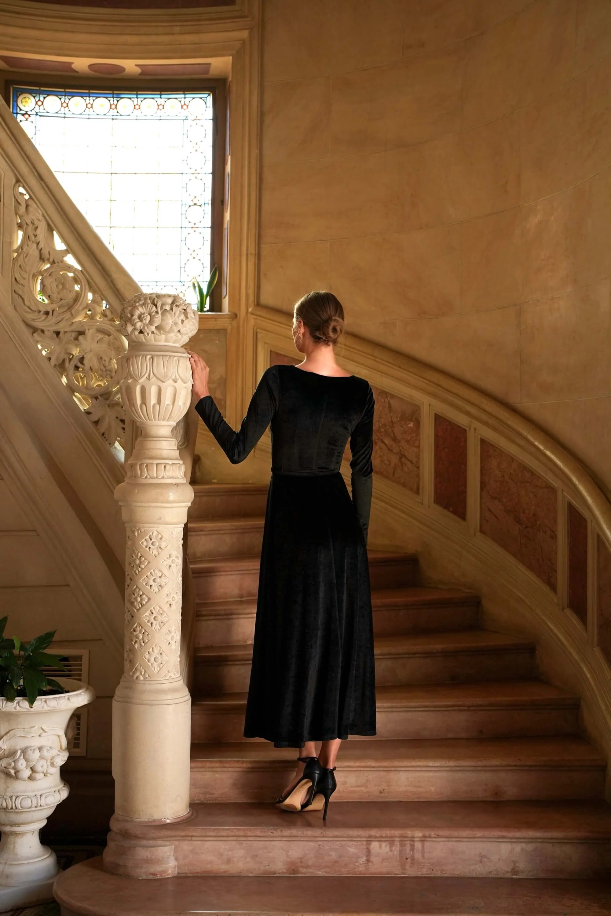 Azure Velvet Dress - Image 17