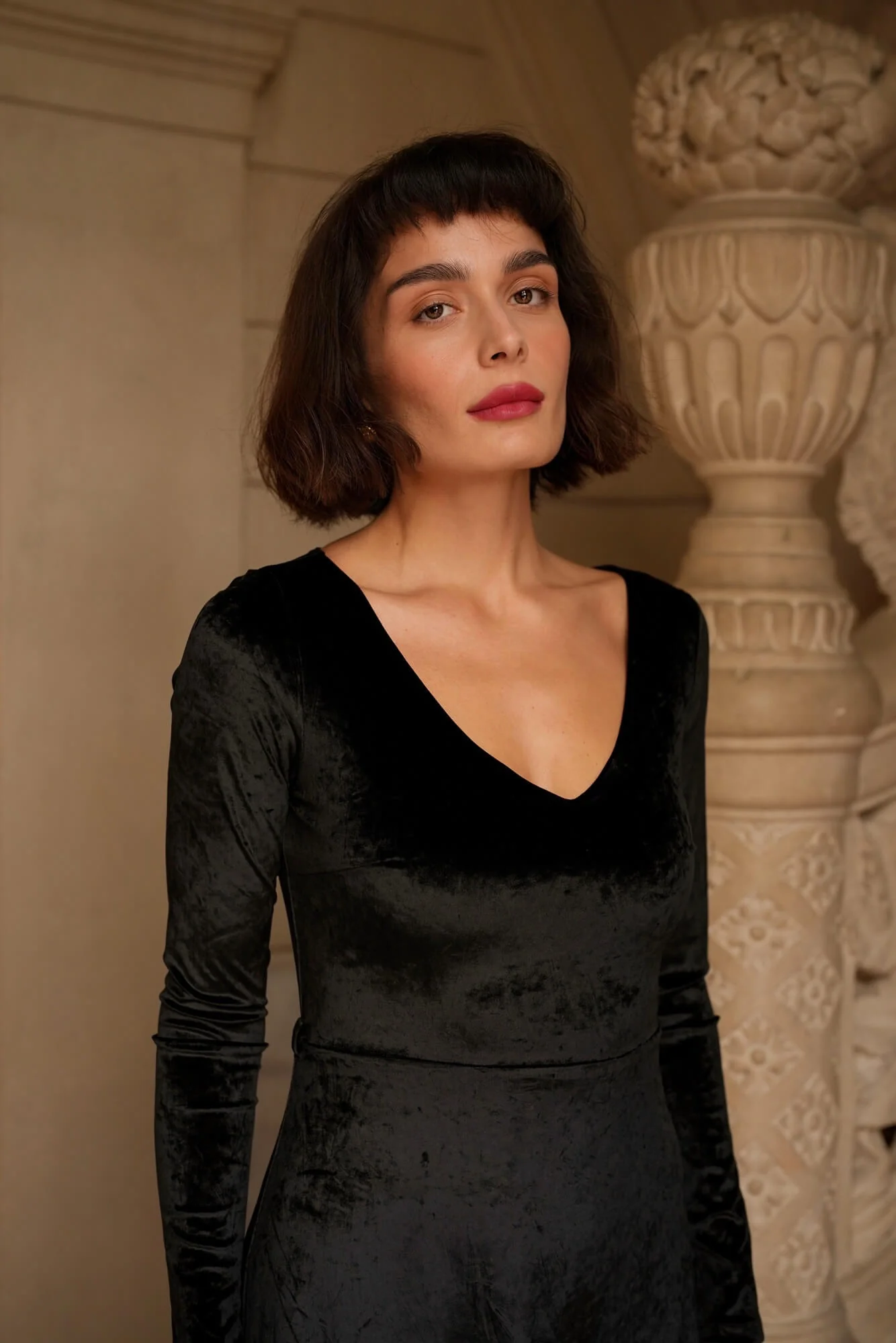 Azure Velvet Dress - Image 22