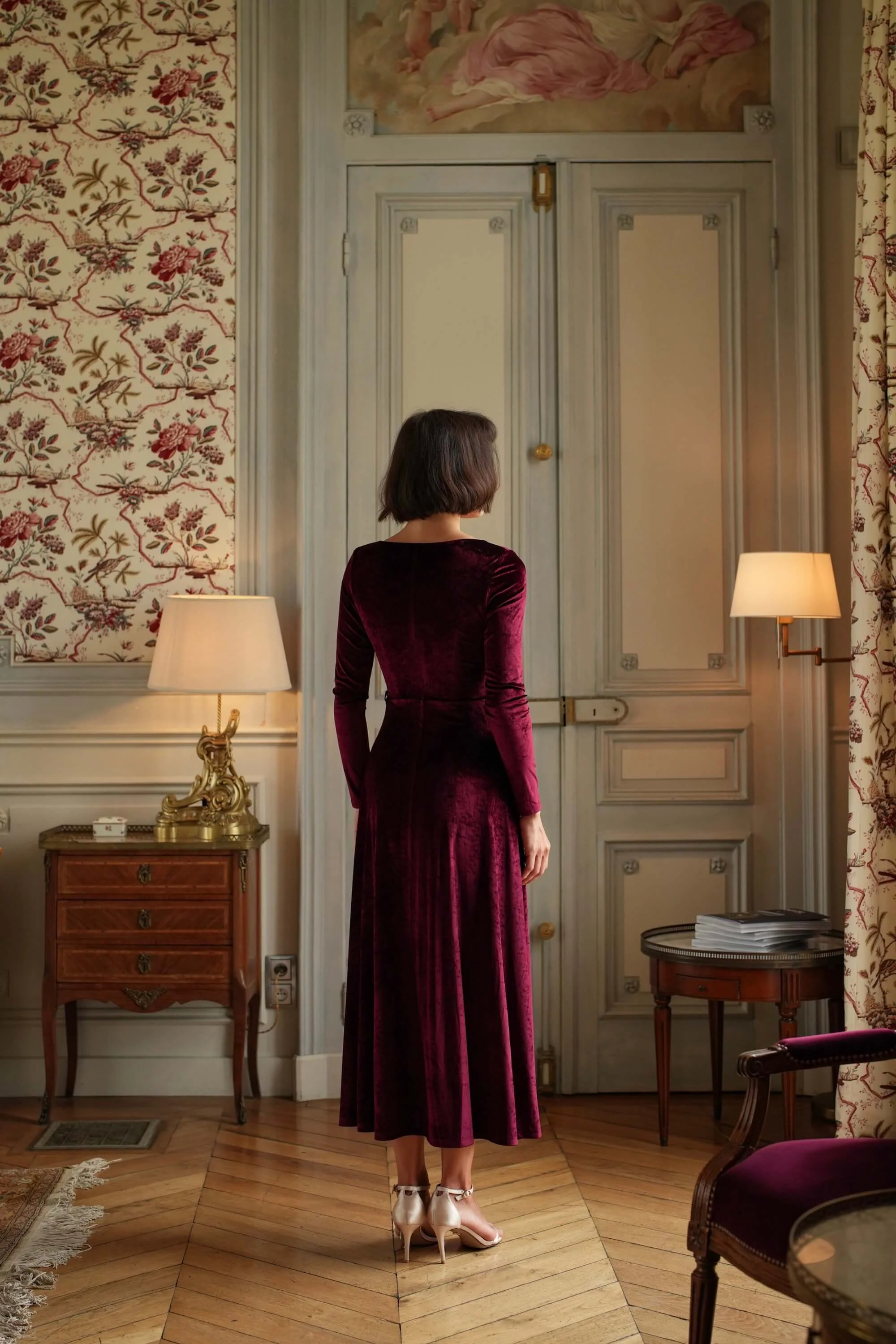 Azure Velvet Dress - Image 7