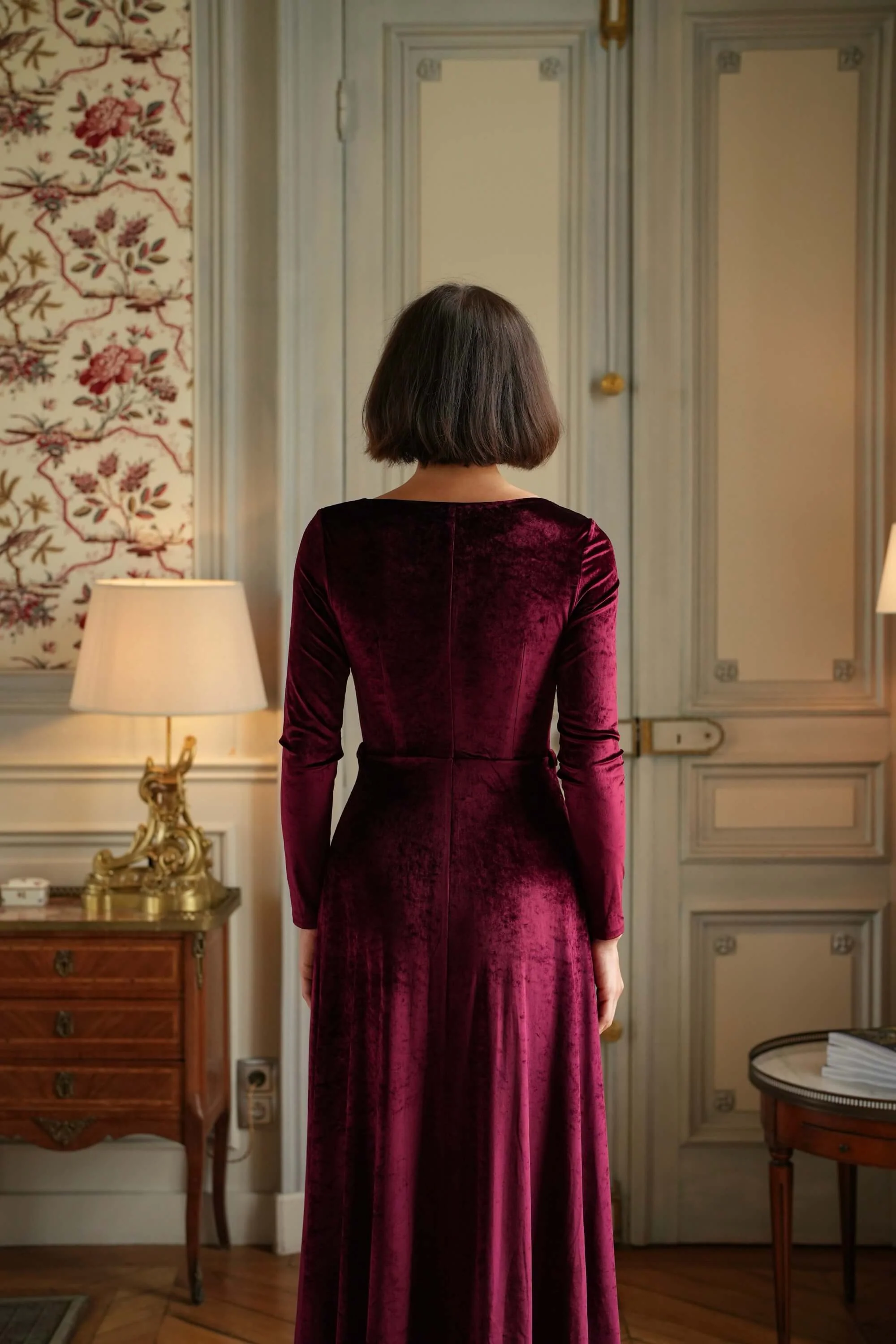 Azure Velvet Dress - Image 8